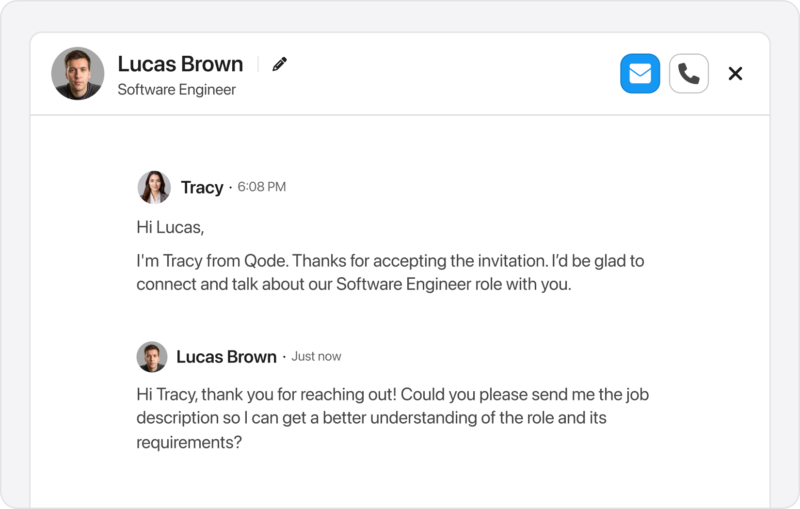 Autonomous communication with candidates